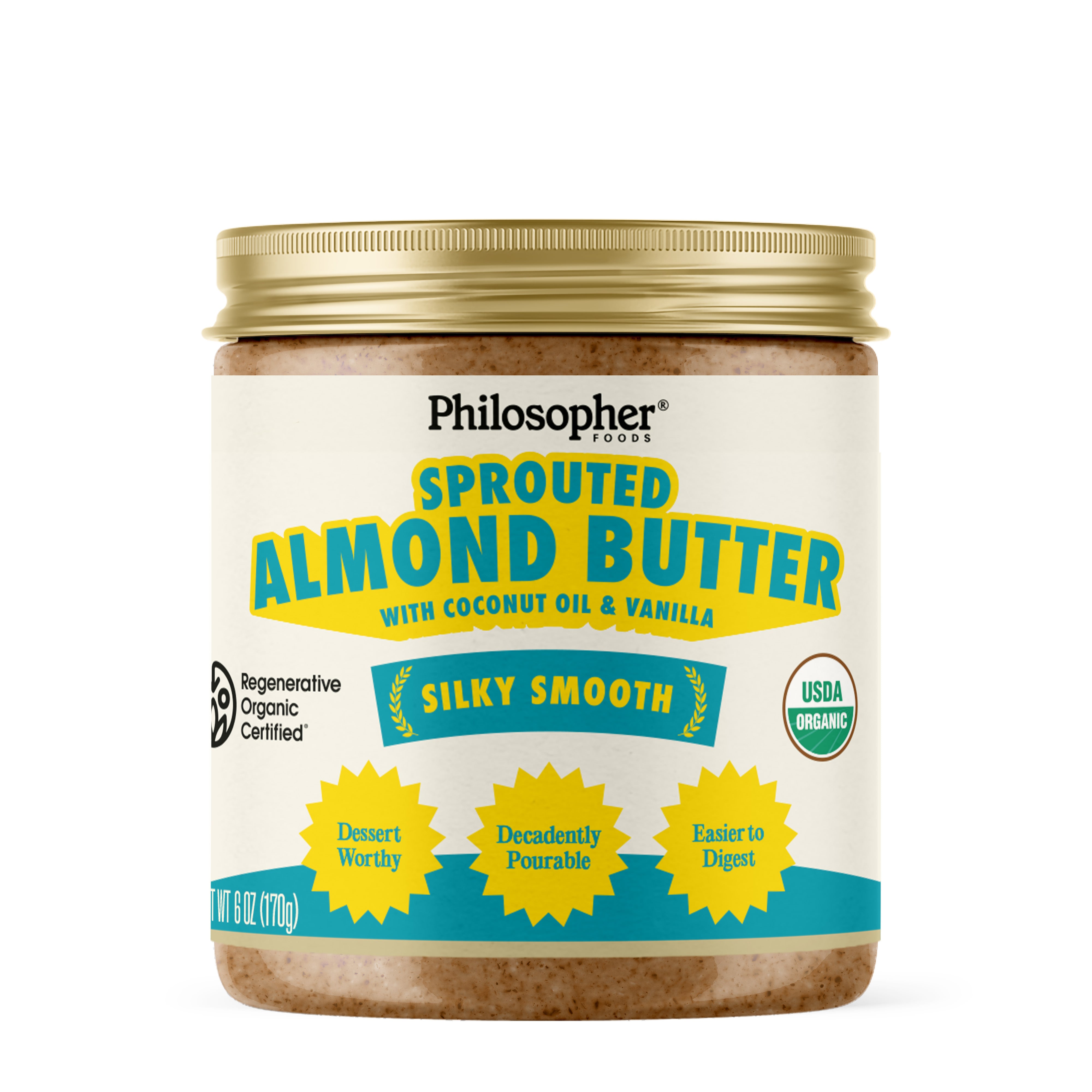 Silky Smooth Sprouted Almond Butter w/ Coconut Oil & Vanilla