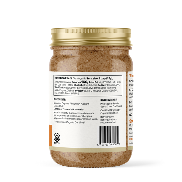 NEW! Extra Roasty Naked Crunchy Sprouted Almond Butter - Try our latest yummy creation 😋