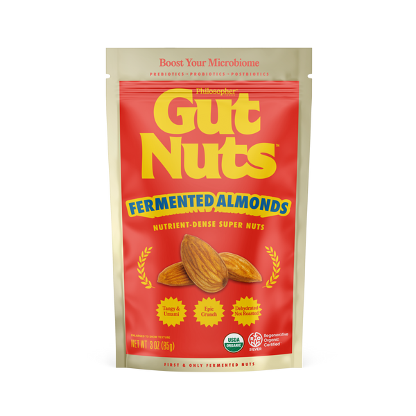 POD Foods Case of Gut Nuts Almonds 3oz Pouches