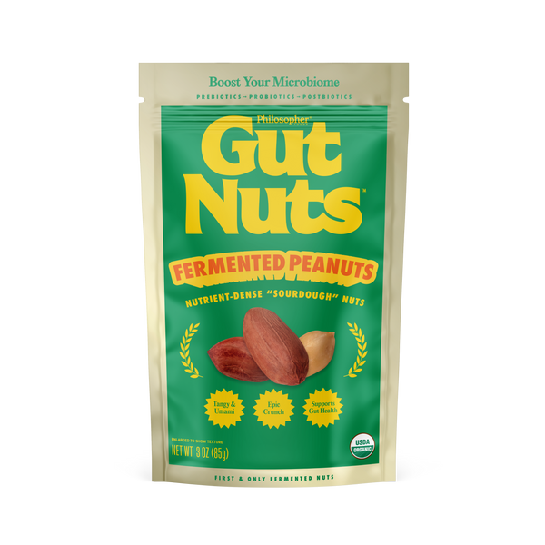 POD Foods Case of Gut Nuts Peanuts 3oz Pouches