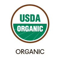 USDA Organic certification logo in green and white.